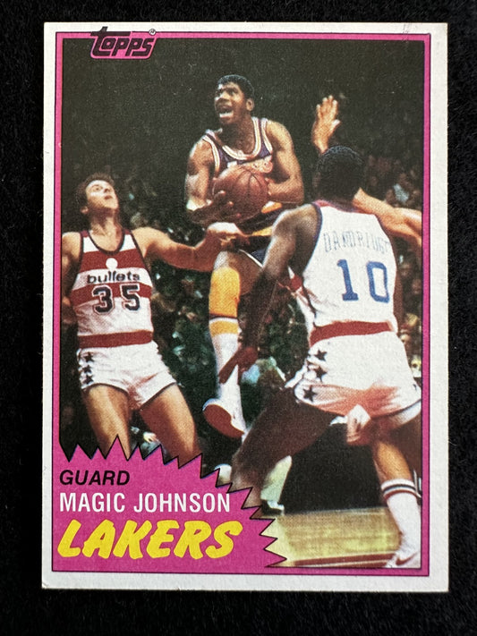 1981–82 Topps Magic Johnson (#21) NM HOFer, Lakers Showtime ^GRUMPYBUCK^
