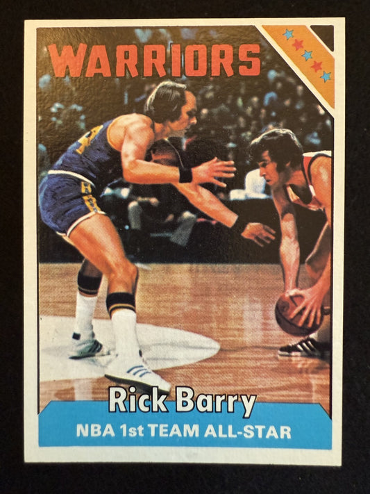 1975-76 Topps Rick Barry (#100) NM HOFer, Warriors Scoring Legend ^GRUMPYBUCK^