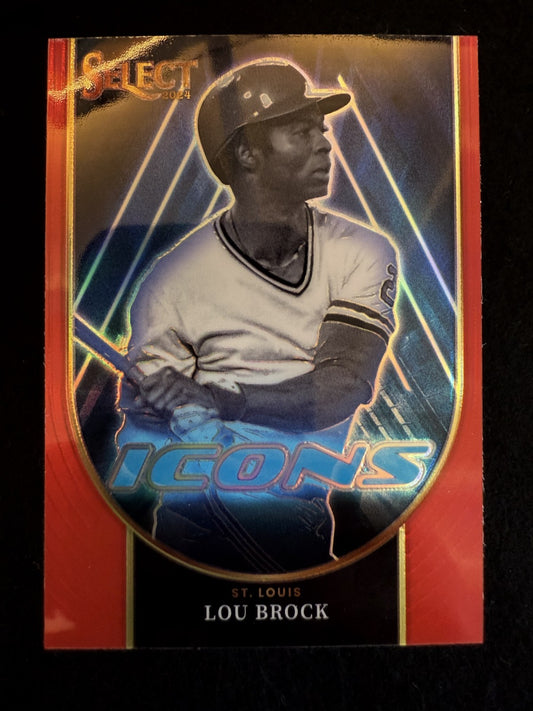 2024 Panini Select Concourse Lou Brock (#85) MINT Red Prizm /99 ^GRUMPYBUCK^