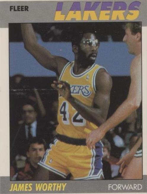 1987–88 Fleer James Worthy (#130) NM Centered, Sharp Corners, HOFer ^GRUMPYBUCK^