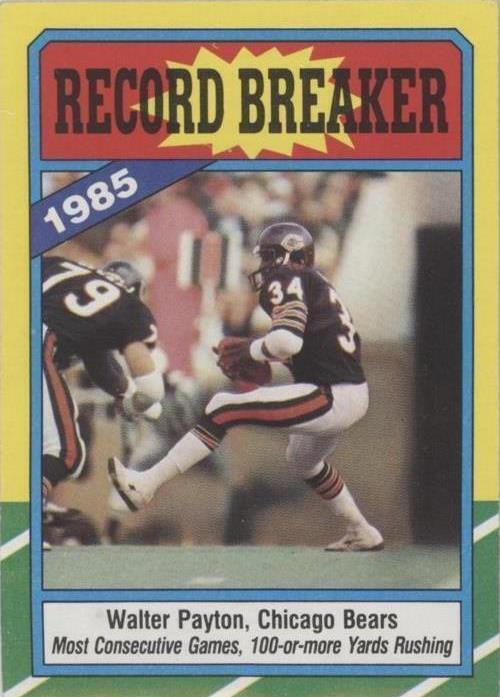 1986 Topps Record Breaker Walter Payton (#7 C*) NM HOFer ^GRUMPYBUCK^