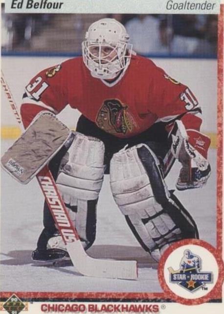 1990–91 Upper Deck Ed Belfour (#55) NM HOFer, Rookie Card, SC Champ ^GRUMPYBUCK^