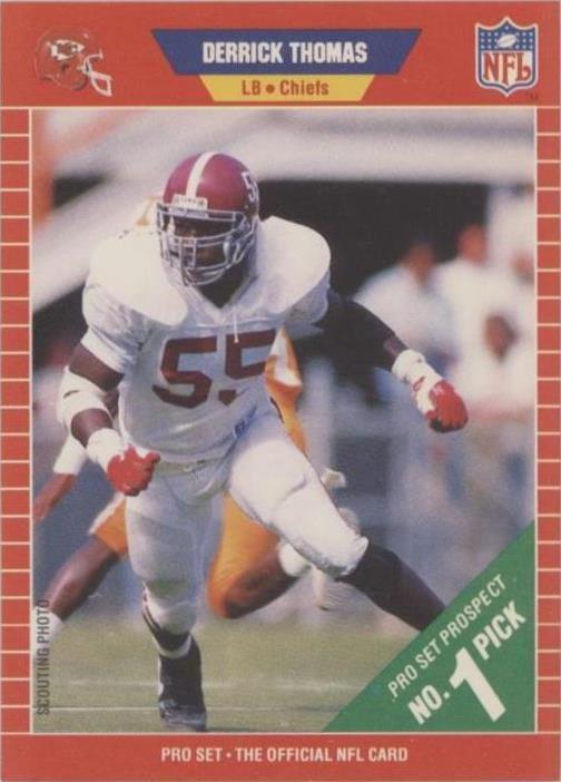 1989 Pro Set Derrick Thomas (#498) NM Rookie Card, Chiefs Legend ^GRUMPYBUCK^
