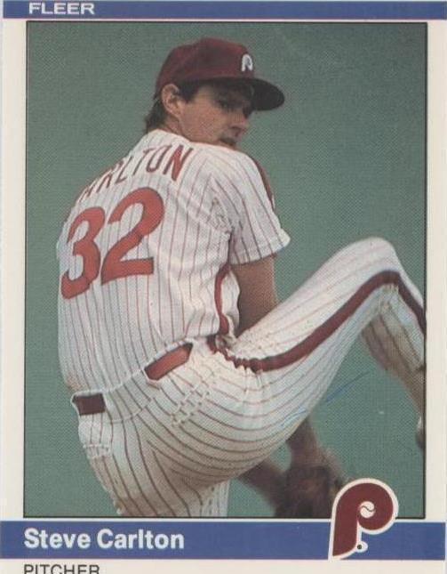1984 Fleer Steve Carlton (#25) NM HOFer, Phillies Lefty Ace ^GRUMPYBUCK^