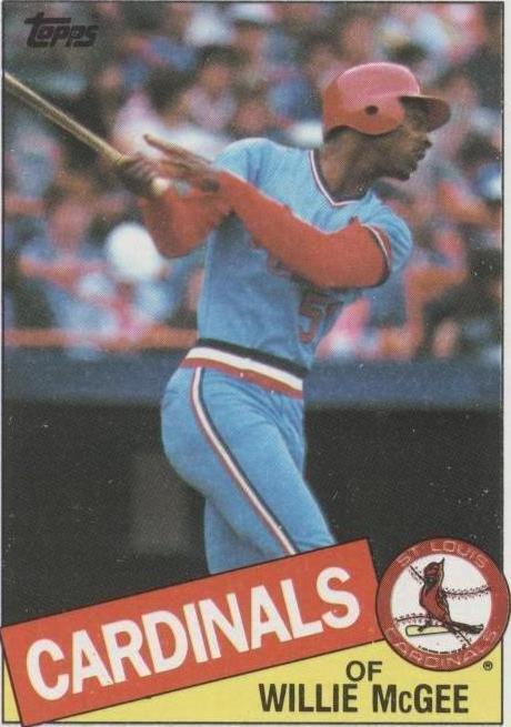 1985 Topps Willie McGee (#757) NM Cardinals Speedster , NL MVP ^GRUMPYBUCK^