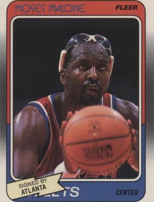 1988-89 Fleer Moses Malone (#118) NM HOFer, Relentless Rebounder ^GRUMPYBUCK^