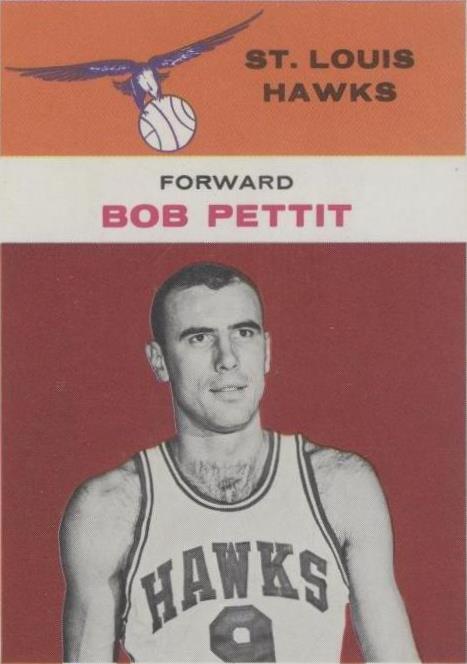 1961–62 Fleer Bob Pettit (#34) EX Centered (Rare for Set), HOFer ^GRUMPYBUCK^