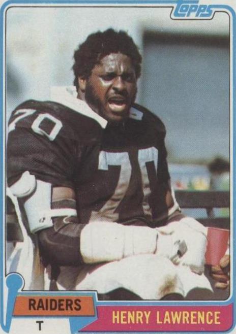 1981 Topps Henry Lawrence (#382) NM Rookie Card, Raiders OT ^GRUMPYBUCK^