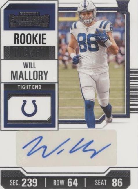 2023 Panini Contenders Will Mallory (#267) MINT Rookie Auto ^GRUMPYBUCK^