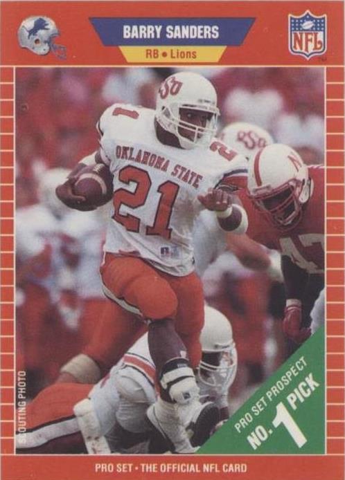 1989 Pro Set Barry Sanders (#494) NM HOFer, Rookie Card, Lions Star ^GRUMPYBUCK^