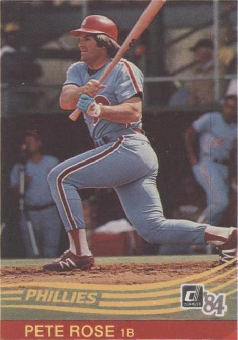 1984 Donruss Pete Rose (#61) NM Hit King, Phillies Veteran Bat ^GRUMPYBUCK^