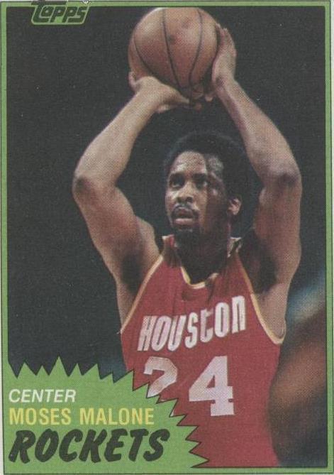 1981-82 Topps Moses Malone (#14) NM HOFer, Rebounding Machine ^GRUMPYBUCK^