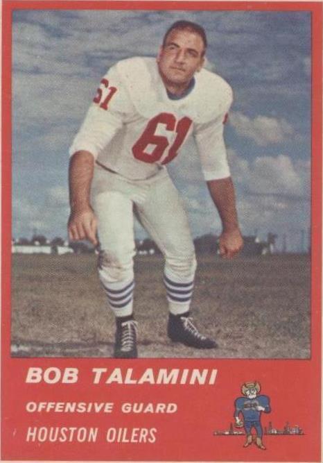 1963 Fleer Bob Talamini (#39) EX Rookie Card, Houston Oilers Guard ^GRUMPYBUCK^