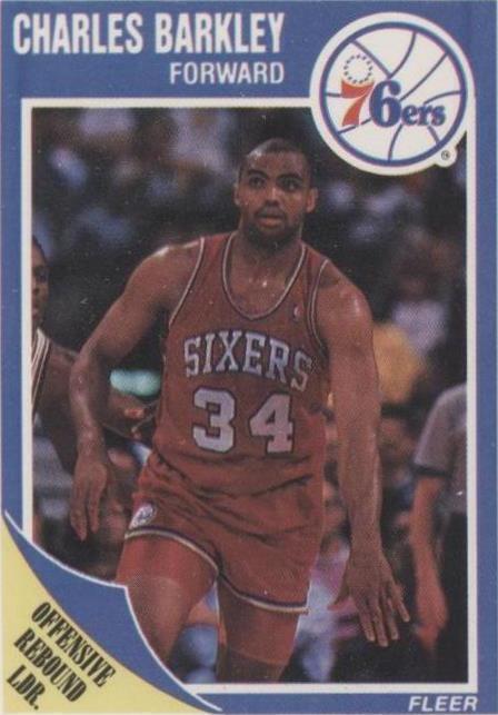 1989–90 Fleer Charles Barkley (#113) NM HOF, Sixers Star ^GRUMPYBUCK^