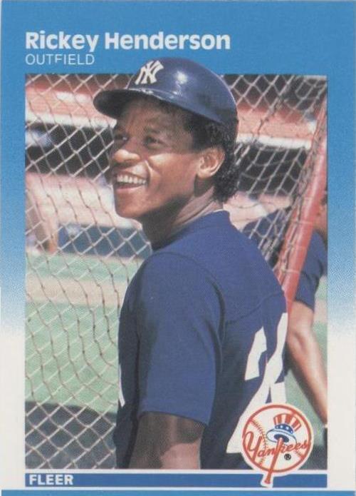 1987 Fleer Rickey Henderson (#101) NM HOFer, A’s/Yankees Speedster ^GRUMPYBUCK^