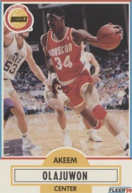 1990–91 Fleer Akeem Olajuwon (#73) PSA 10 NBA Champ, MVP ^GRUMPYBUCK^