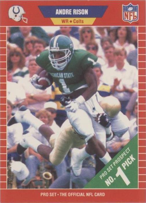 1989 Pro Set Andre Rison (#497) NM Electric WR, Rookie Card ^GRUMPYBUCK^