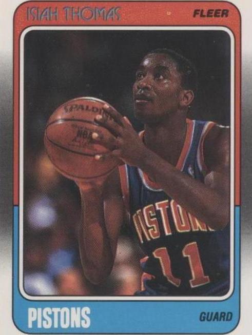 1988-89 Fleer Isiah Thomas (#45) NM Pistons Leader, HOFer ^GRUMPYBUCK^