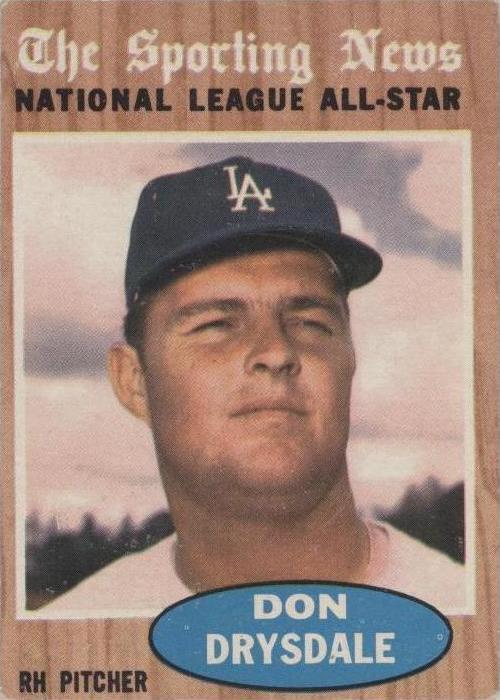 1962 Topps Don Drysdale (#398) EX HOFer, Dodgers All-Star Pitcher ^GRUMPYBUCK^