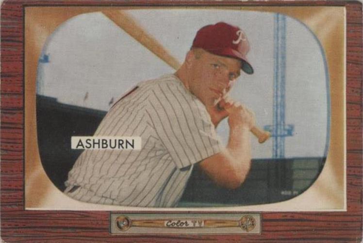 1955 Bowman Richie Ashburn (#130) NM HOFer, Phillies Legend ^GRUMPYBUCK^