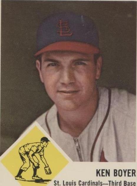 1963 Fleer Ken Boyer (#60) NM NL MVP, Cardinals Captain ^GRUMPYBUCK^