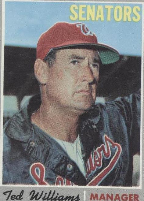 1970 Topps Ted Williams (#211) EX HOFer, Senators Manager Card ^GRUMPYBUCK^