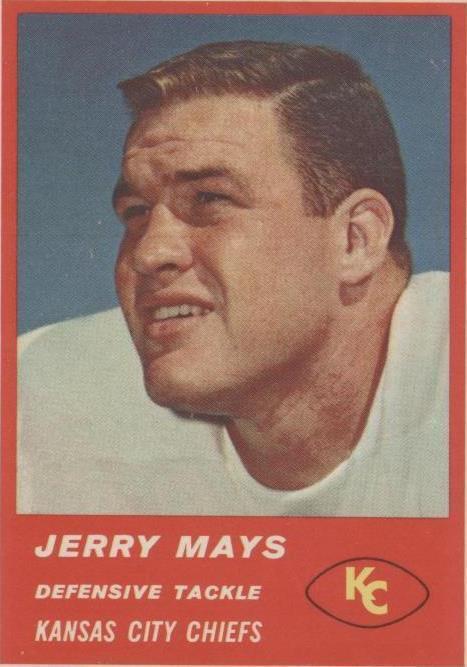 1963 Fleer Jerry Mays (#55) NM AFL Star, Chiefs Defensive Anchor ^GRUMPYBUCK^