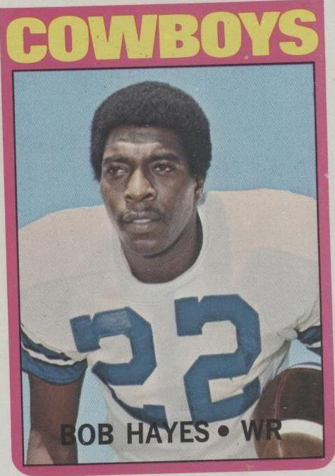 1972 Topps Bob Hayes (#105) NM HOFer, Olympic Gold, Cowboys Star ^GRUMPYBUCK^