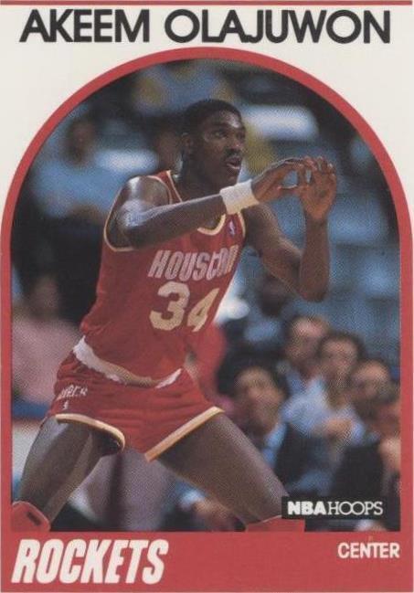 1989–90 NBA Hoops Akeem Olajuwon (#180) MINT HOFer, Rockets Legend ^GRUMPYBUCK^