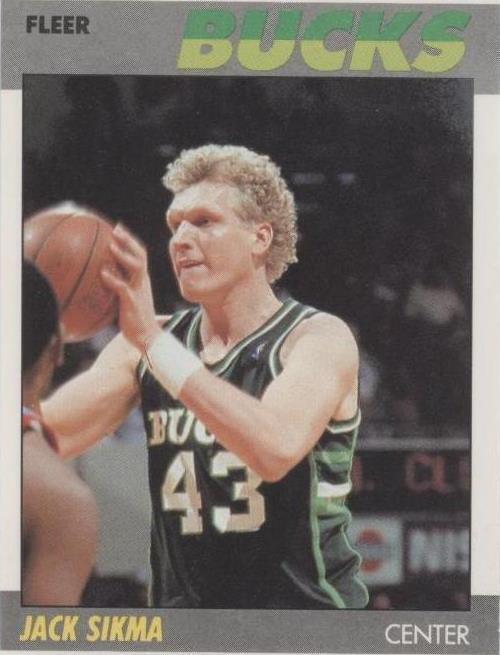 1987-88 Fleer Jack Sikma (#100) NM HOFer, Sonics Center ^GRUMPYBUCK^