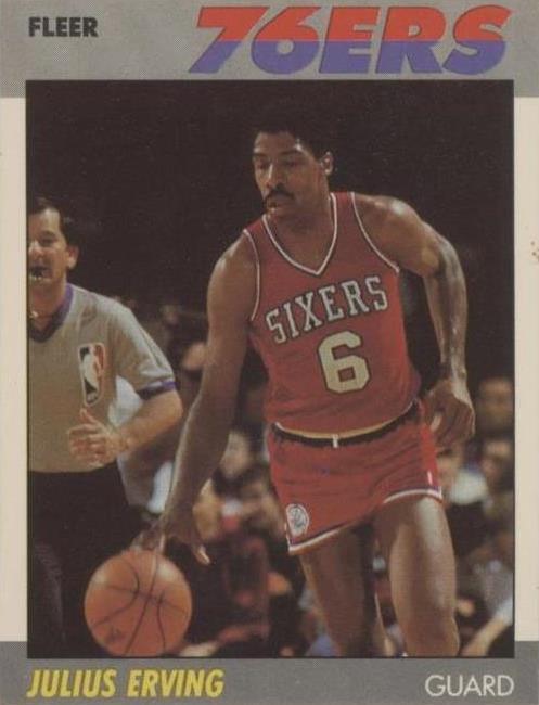 1987-88 Fleer Julius Erving (#35) NM HOFer, Final Season Dr. J ^GRUMPYBUCK^