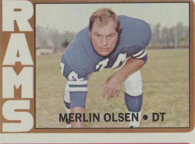 1972 Topps Merlin Olsen (#181) NM HOFer Rams Fearsome Foursome ^GRUMPYBUCK^
