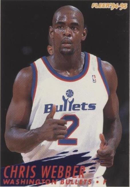 1994-95 Fleer Chris Webber (#387) NM Kings Star PF ^GRUMPYBUCK^